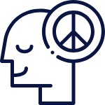 Peace of mind icon representing stress-free valet trash service by WasteGoGo.