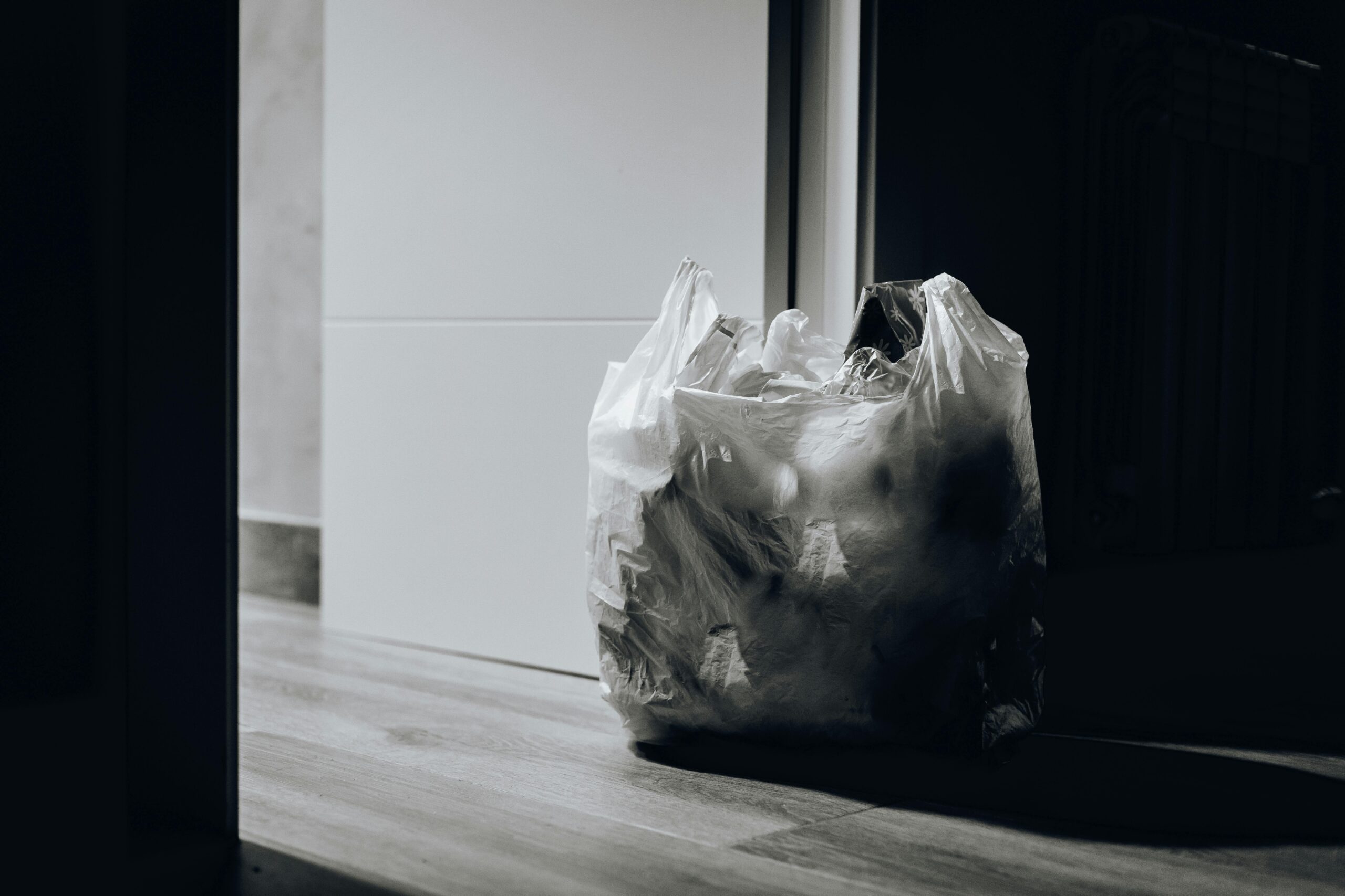 WasteGoGo trash bag at customers door